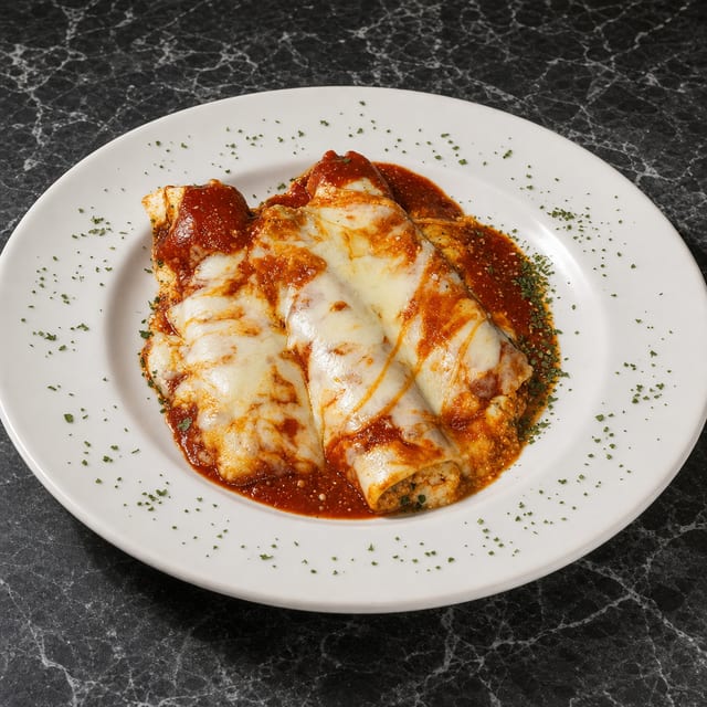 Baked Manicotti.