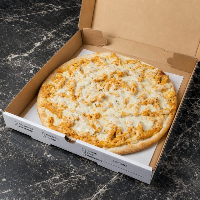 Baked Ziti Pizza.