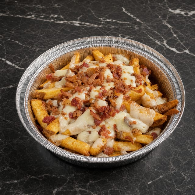 French Fries with Bacon & Cheese.