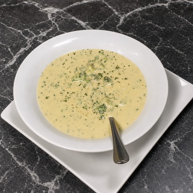 Cream of Broccoli & Cheddar Cheese Soup.